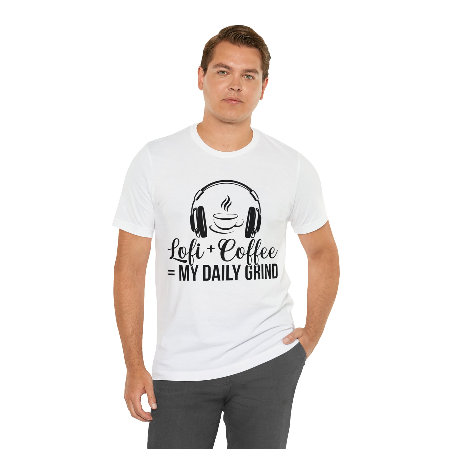 Lofi + Coffee = My Daily Grind -  Lofi Aesthetic Clothing, Unisex t-shirt, Lofi T Shirt Coffee